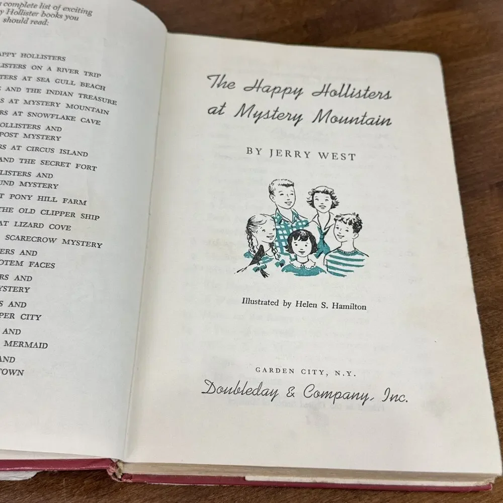 The Happy Hollisters at Mystery Mountain Jerry West 1954 Hardcover w/ Dust
